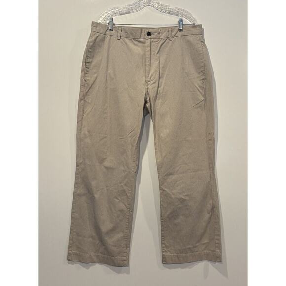 Banana Republic Other - Banana Republic‎ Beige Striped Cotton Relaxed Fit Chino Pants Mens 36X30 (1720)